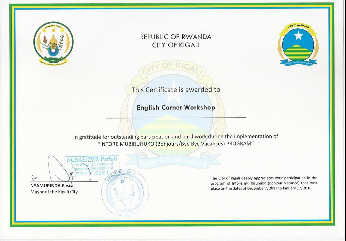 certificate ECW